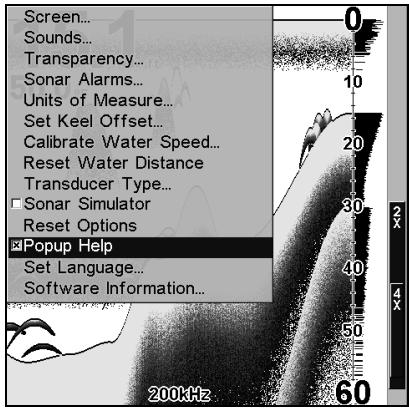 LOWRANCE X107C DF - Info-bulles - 1