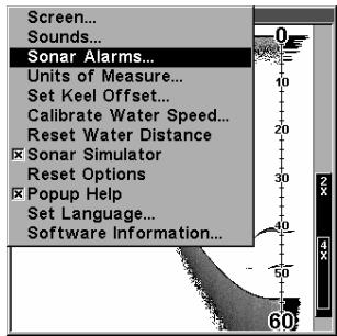 LOWRANCE X126DF - Alarmes de profondeur - 1
