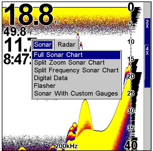 LOWRANCE X510C - Options d'Affichage du Graphique du Sondeur - 1