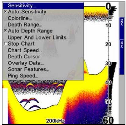 LOWRANCE X510C - Menu du Sondeur - 1