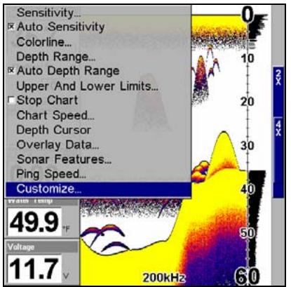 LOWRANCE X510C - Personnaliser l'Ecran de Données Numériques - 1