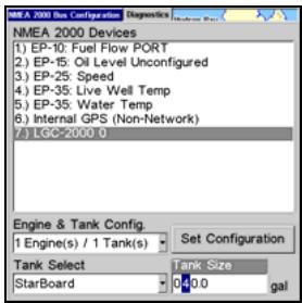 LOWRANCE X510C - Régler la Configuration du Moteur-Réservoir: - 3