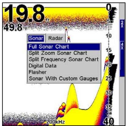 LOWRANCE X510C - Modes d'Affichage - 1