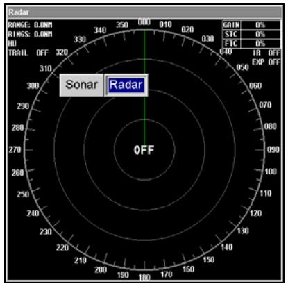 LOWRANCE X515C DF - Pour accéder à l'affichage radar: - 1