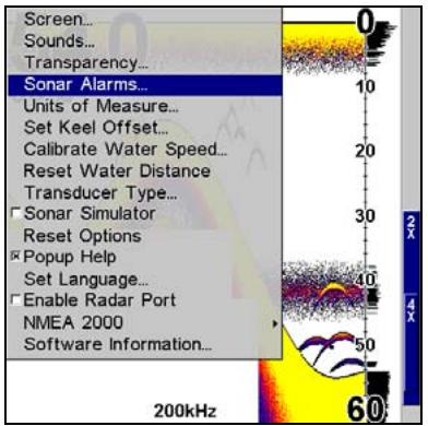 LOWRANCE X515C DF - Alarmes de profondeur - 1