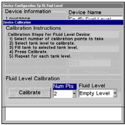 LOWRANCE X515C DF - Étalonnage 2 points - 2