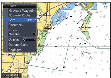 LOWRANCE HDS-7M - Naviguer vers un point d'intérêt de la page carte : - 1