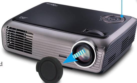 OPTOMA EP721 - Mise sous tension du projecteur - 2