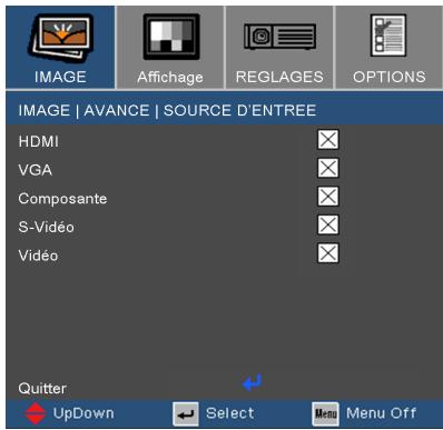 OPTOMA HD700X - Source d'entrée - 1