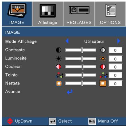 OPTOMA HD700X - Arborescence du menu - 3