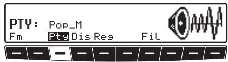 BECKER GRANDPRIX 7990 - Sélection des types de programme (PTY) - 1