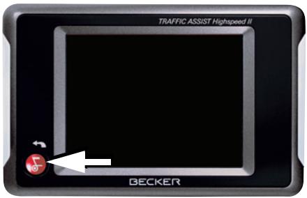 BECKER TRAFFIC ASSIST HIGHSPEED TRAFFIC ASSIST HIGHSPEED II - La touche Back - 1