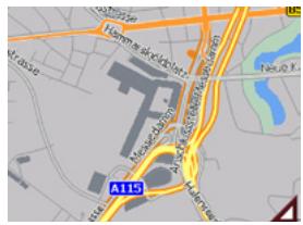 BECKER TRAFFIC ASSIST PRO - Affichage de la carte sans guidage vers la destination - 1