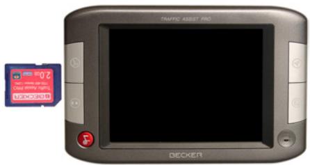BECKER TRAFFIC ASSIST PRO - Inserer la carte mémoire - 1