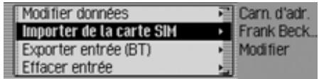 BECKER 7948 - Importer des entrées de la carte SIM - 1