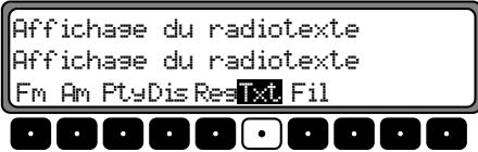 BECKER 7910 DTMHS - Activation/désactivation du radiotexte - 1