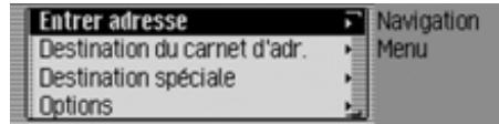 BECKER TP 7945 CASCADE 7944 - Selectionner le menu principal Navigation - 1