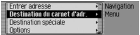BECKER TP 7945 CASCADE 7944 - Sélectionner une destination dans le carnet d'adresses - 1