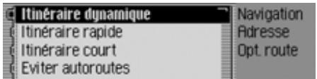 BECKER TP 7945 CASCADE 7944 - Réglages des options d'itinétaire - 2