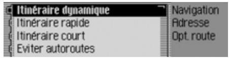 BECKER TRAFFIC PRO 7949 - Réglages des options d'itinétaire - 2