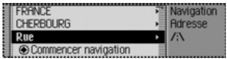 BECKER TRAFFIC PRO 7949 - Exemple d'entrée d'une destination pour la navigation - 7