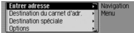 BECKER TRAFFIC PRO 7949 - Commandes pour le menu principal Navigation - 1