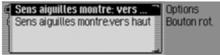BECKER TRAFFIC PRO 7949 - Sens de rotation du bouton rotatif/poussoir - 1