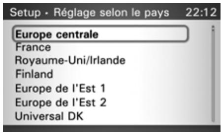 BECKER TRIVISION 7970 - Réglage pays - 1