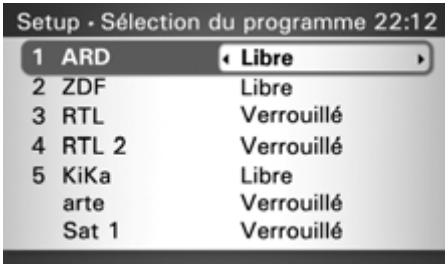 BECKER TRIVISION 7970 - Bloquer / Autoriser une chaine TV - 1
