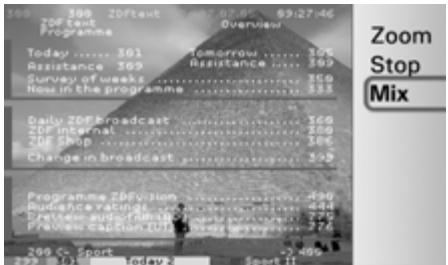 BECKER TRIVISION 7970 - Mélanger les pages de télétexte et les émissions de TV - 1