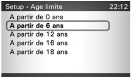 BECKER TRIVISION 7970 - Régler une limite d'âge - 2