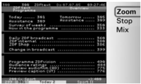 BECKER TRIVISION 7970 - Selectionner le télétexte - 1