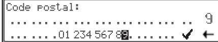 BECKER 7800 - Saisie du code postal du lieu de destination - 1