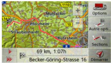 BECKER TRAFFIC ASSIST Z113 - Affichage de l'itinétaire complet - 2