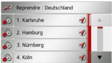 BECKER TRAFFIC ASSIST Z113 - Affichage de la liste des destinations - 3