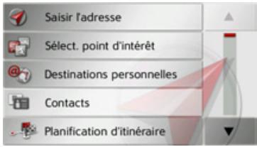 BECKER TRAFFIC ASSIST Z113 - Menu de saisie d'une destination - 2