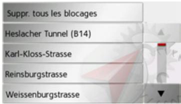 BECKER TRAFFIC ASSIST Z215 - Itinérairesbloqués - 1
