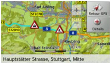 BECKER TRAFFIC ASSIST Z215 - Représentation de messages TMC sur la carte - 1