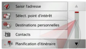 BECKER TRAFFIC ASSIST Z215 - Menu de saisie d'une destination - 2