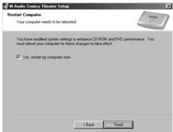 M-AUDIO SONICA THEATER USB - Installation sous Windows 98SE - 4