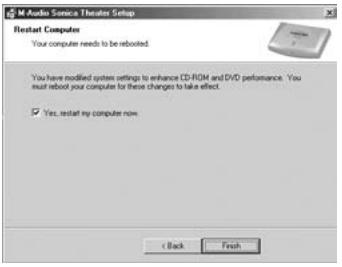 M-AUDIO SONICA THEATER USB - Installation sous Windows ME - 4