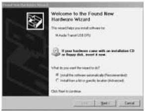 M-AUDIO TRANSIT USB - Installation sous Windows 2000 - 6