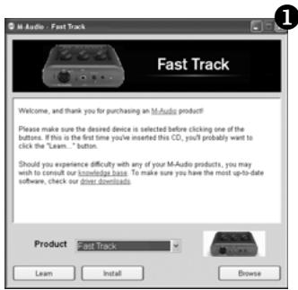 M-AUDIO FAST TRACK - Instructions d'installation pour Windows XP et Vista - 1