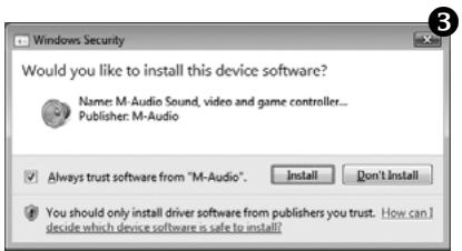 M-AUDIO FAST TRACK - Instructions d'installation pour Windows XP et Vista - 3