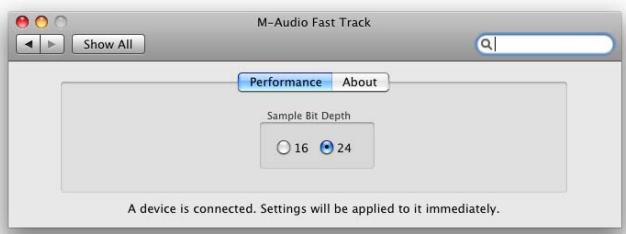 M-AUDIO FAST TRACK II - Onglet Sample Rate (Windows Vista uniqueness) - 2