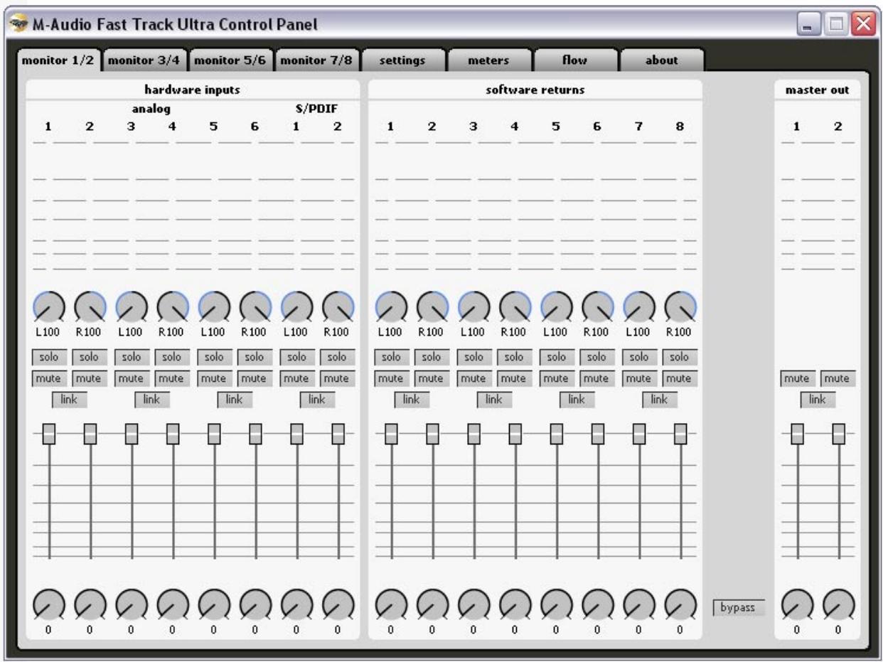 M-AUDIO FAST TRACK ULTRA - Onglets de contrôle - 1