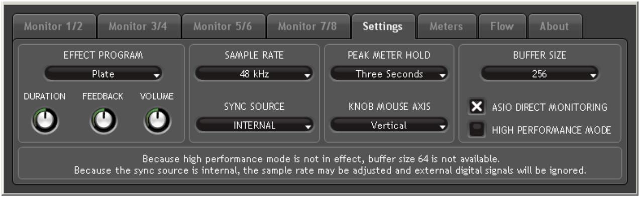M-AUDIO FAST TRACK ULTRA 8R - Réglages de fréquence d'échantillonnage - 1