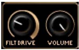 M-AUDIO IMPOSCAR - Boutons de volume et de drive du contrôle - 1