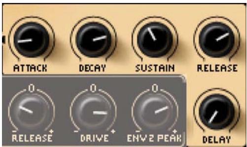M-AUDIO IMPOSCAR - Commandes ADSR de filtrre Env2 - 1