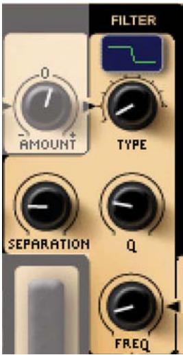 M-AUDIO IMPOSCAR - Commandes de filtré - 1